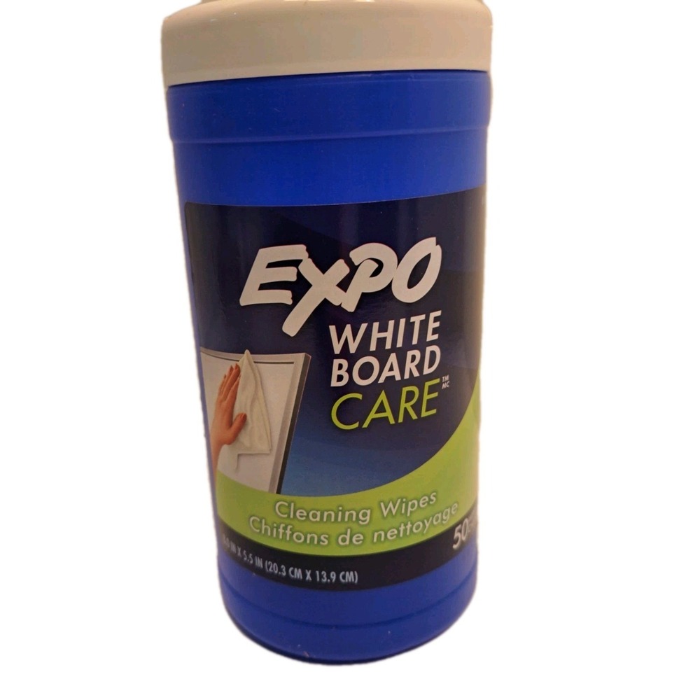 Expo Dry Erase Board Cleaning Wipes 50 Wipes Teachers Classroom Office New!